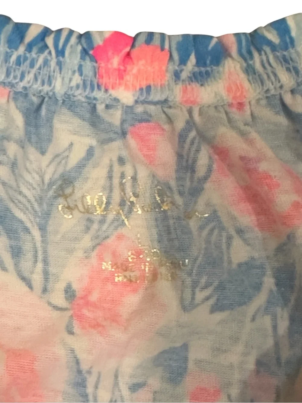 Lilly Pulitzer Girls Floral Sundress Pink and Blue Size Large (8-10)